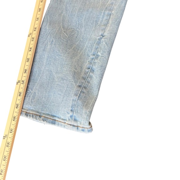 American Eagle Distressed Stretch Jeans Mens 36x32 Light Wash Ripped AirFlex - Picture 7 of 11